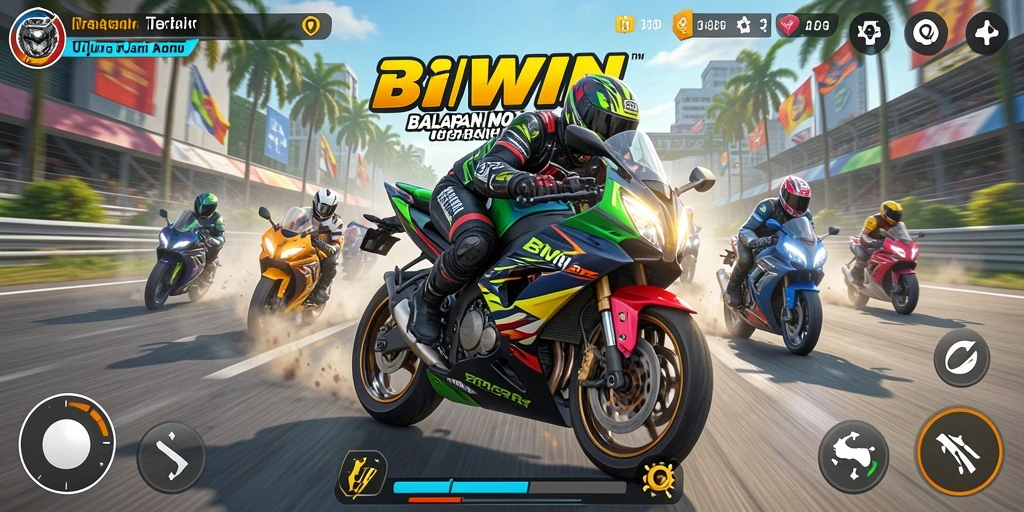 Tampilan menegangkan dari balapan motor yang seru di BIWIN.