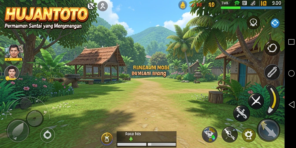 Tampilan gameplay HUJANTOTO yang seru dan menghibur.
