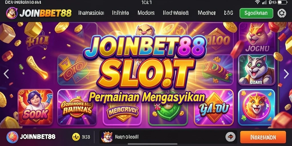 Gameplay menarik dari JOINBET88 dengan tema Slot yang bervariasi.