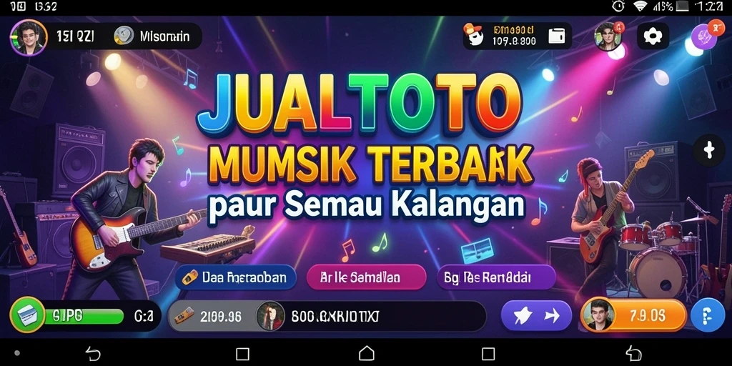 Tampilan gameplay JUALTOTO yang menarik dengan interaksi musik yang seru.