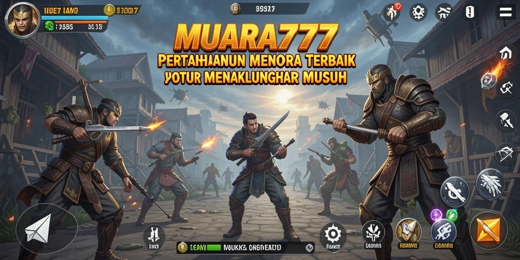 Tangkapan layar gameplay MUARA777 menunjukkan aksi menara pertahanan yang mendebarkan.