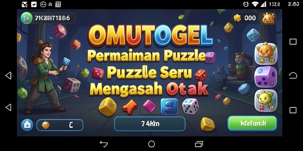 Tangkapan layar gameplay OMUTOGEL menampilkan teka-teki yang menantang.
