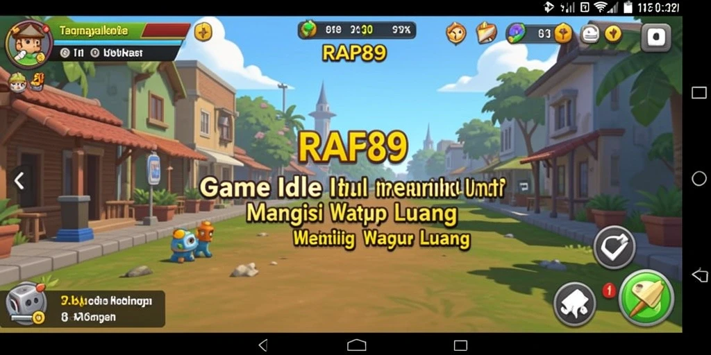 Screenshot gameplay <strong>RAP89</strong> menampilkan kemajuan karakter yang menarik dalam game Idle.