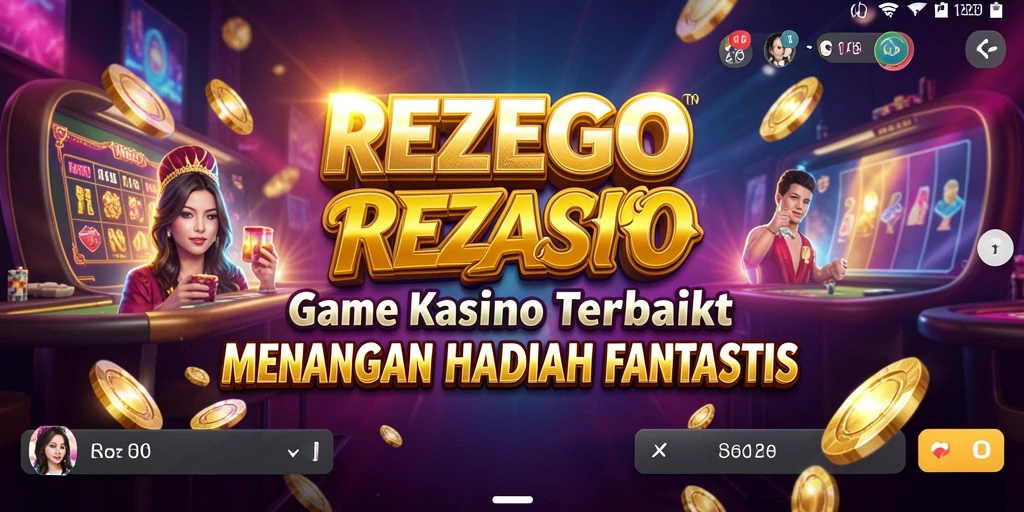 Tampilan layar permainan Kasino yang mendebarkan di REZEGO.