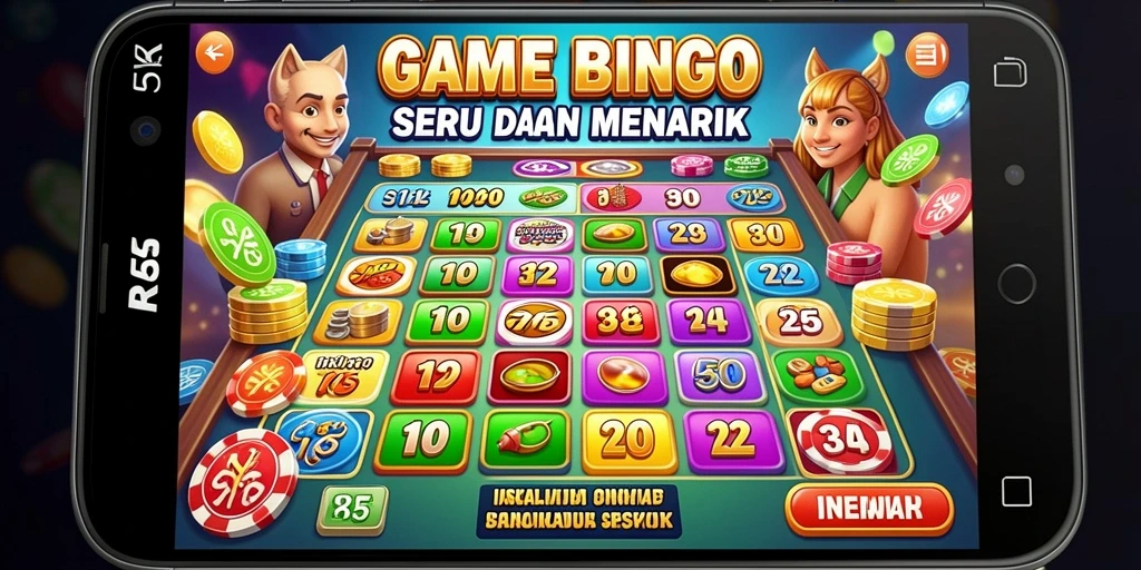 Screenshot utama RK55 menampilkan gameplay seru aplikasi Bingo.