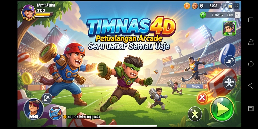 Tangkapan layar utama TIMNAS4D menunjukkan aksi seru di dunia Arcade.